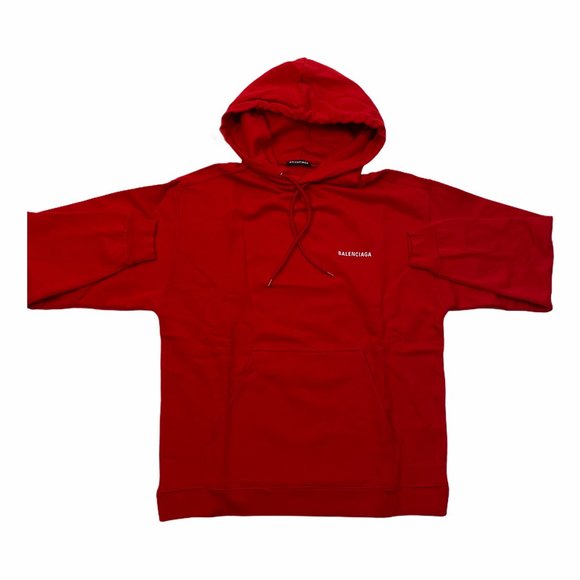 Balenciaga Logo Print Hoodie Red (XXS) - Picture 3 of 4